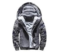 WZYYDS Pulls, Gilets Et Sweats Homme Hiver Chaud Sweats Épaisse Veste Zippé À Capuche Doublée Polaire Manteaux Doux Pas Cher Hoodie Blousons Sweat-Shirts Manches Longues Veste Travail De Sport