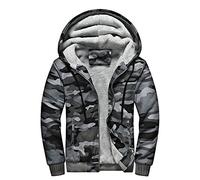 WZYYDS Pulls, Gilets Et Sweats Homme Hiver Chaud Sweats Épaisse Veste Zippé À Capuche Doublée Polaire Manteaux Doux Pas Cher Hoodie Blousons Sweat-Shirts Manches Longues Veste Travail De Sport
