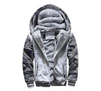 WZYYDS Veste Zippé À Capuche Doublée Polaire Homme Hiver Chaud Sweats Épaisse Manteaux Doux Pull Hiver Pas Cher Hoodie Blousons Sweat-Shirts Manches Longues Veste Travail De Sport