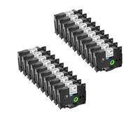 WZZSKFYQ Ruban d'étiquettes Noir sur Blanc, 50 pièces, TZE-631 TZE-931 TZE531, Compatible avec l'étiqueteuse(Black on White)