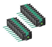 WZZSKFYQ Ruban d'étiquettes Noir sur Blanc, 50 pièces, TZE-631 TZE-931 TZE531, Compatible avec l'étiqueteuse(Black on Green)