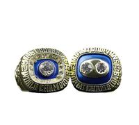 WZZXJQNRHF Lot de 2 Bagues de Championnat 1972-1973 Avec Boîte de Présentation, Cadeau Pour Les Fans de Football, Les Familles Et Les Amis./11#