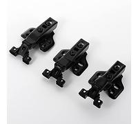 WZZXJQNRHF Lot de 3 Charnières de Porte En Verre À Cadre En Aluminium, Amortisseurs Hydrauliques Pour Porte D'Armoire, Charnières de Porte En Alliage D'Aluminium