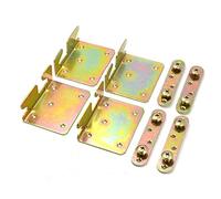 WZZXJQNRHF Lot de 8 Connecteurs En Bois Pour Support de Lit, Charnière D'Angle de Lit Fixe Robuste Et Épaisse, Accessoires de Quincaillerie Pour Meubles
