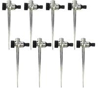 Wzzy Gurden 8 pièces Pique d'arroseur pour pelouse, tête d'arrosage en métal, filetage intérieur de 1/2 pouce et interface de filetage extérieur latéral, pour l'irrigation de la pelouse et du jardin