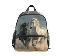 Wzzzsun Animal Cheval Sauvage Du Désert Sac à Dos pour Enfant Sacs a Dos Maternelle Fille Garçon Cartable Sac école de Enfants Primaire Voyage