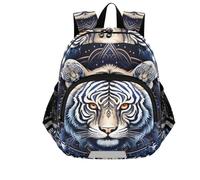 Wzzzsun Animal Tigre Ethnique Tribal Sac à Dos pour Enfant Sacs a Dos Maternelle Fille Garçon Cartable Sac école de Enfants Primaire Voyage