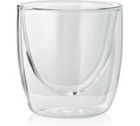 x 2 Verres à espresso en Verre H 70 mm Ø 48 mm Was Germany 14 G