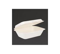 x 250 barquettes à Charnière en Bagasse Compostable Fiesta Green DW248