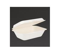 x 250 barquettes à Charnière en Bagasse Compostable DW248