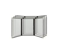 Securit Porte-menu Crystal Range A4 transparent, bords bruns, 3 plis - Lot de 3