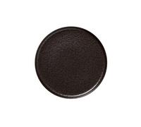 x 4 assiettes en Grès Marron métallisé H 30 mm Diamètre 330 mm
