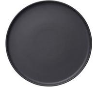 x 4 assiettes en Grès Minuit H 30 mm Diamètre 330 mm