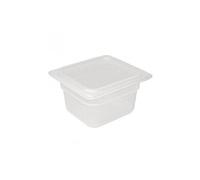 x 4 bacs en plastique alimentaire avec couvercle GN 1/6 - 100 mm - Polypropylène150 cl