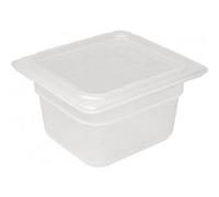 x 4 bacs en plastique alimentaire avec couvercle GN 1/6 - Vogue 100 mm - Polypropylène150 cl Multicolore G