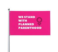 x 5 rose Je soutiens Planned Parenthood #Istandwithpp Nous sommes avec le drapeau Planned Parenthood Protégez le drapeau des droits des femmes avec des bannières de drapeaux de cour à œillets en méta