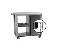 X 50 x 80 cm - Argenté - Table de barbecue avec grande surface de travail - Table d'appoint pour barbecue d'extérieur