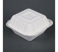 x 500 Boîtes à Hamburger Compostable en Bagasse Fiesta Green DW246 1 G