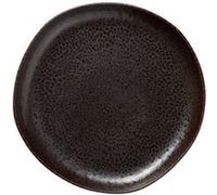 x 6 assiettes en Grès Marron métallisé H 30 mm Diamètre 220 mm 2