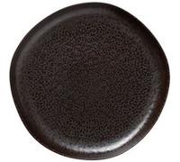 x 6 assiettes en Grès Marron métallisé H 30 mm Diamètre 280 mm 2