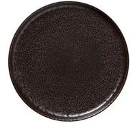 x 4 assiettes en Grès Marron métallisé H 30 mm Diamètre 280 mm 1