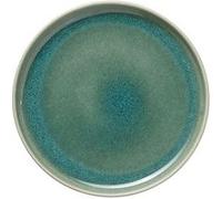 x 6 assiettes en Grès Vert myrte H 25 mm Diamètre 175 mm