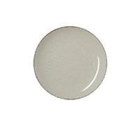 WAS Germany Assiettes plates en porcelaine sable Ø 25 cm H 30 mm Lot de 6