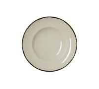 x 6 assiettes en Porcelaine sable H 50 mm Ø 275 mm