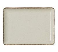 x 6 assiettes en Porcelaine sable L 230 mm l 170 mm H 20 mm