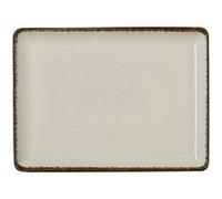 WAS Germany Assiettes plates 27 x 20 cm - Lot de 6 - Sable - Porcelaine