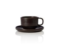 x 6 tasses et soucoupes 0,275 L Marron métallisé H 60 mm