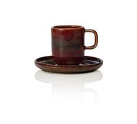 x 6 tasses ï¿½ espresso et soucoupes en Grï¿½s 0,09 L Amazonie H 65 mm