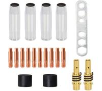 x AK-15 / MB-15 MIG MAG Accessoires de capuchon de cône/buse de soudage Pièces d'usure, 10 x embouts de soudage M6 0,88 mm et 2 x s
