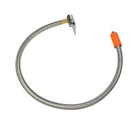 X AUTOHAUX 1 adaptateur de tuyau flexible de gonflage de pneu de 60 cm, filetage M6, mandrin pneumatique avec tuyau pour valve de pneu standard, filetage fin sans valve de déverrouillage d'air