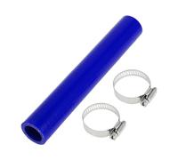X AUTOHAUX 1 lot de 22 mm ID 200 mm de longueur 0 degrés bleu tuyau en silicone de voiture avec colliers de serrage tuyau de refroidissement universel