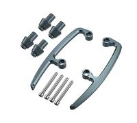 X AUTOHAUX 1 Lot de Barres d'appui pour siège arrière de Moto, Couleur Titane