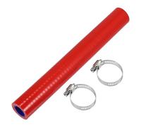 X AUTOHAUX 1 lot de tuyaux universels en silicone rouge et bleu de 16 mm ID 200 mm de longueur 0 degrés pour voiture avec colliers de serrage
