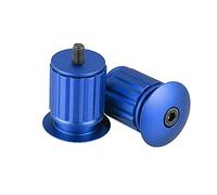 X AUTOHAUX 1 paire de bouchons d'extrémité de guidon en alliage d'aluminium 17,5-22 mm pour vélo de route, VTT, réglable, bleu
