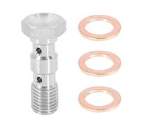 X AUTOHAUX 1 Pcs AN3 Filetage Turbo Frein Ligne Banjo Boulon Double Banjo Boulon 30mm