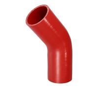 X AUTOHAUX 1 tuyau coudé universel en silicone de voiture de 57 mm ID 102 mm de long à 45 degrés Rouge 4 plis 5 mm d'épaisseur Tuyau de refroidissement pour entrée d'air/Turbo/Intercooler Tube de