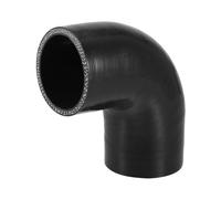 X AUTOHAUX 1 tuyau de refroidissement universel en silicone noir de 57 mm ID 90 mm de longueur 90 degrés pour voiture