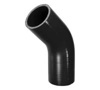 X AUTOHAUX 1 tuyau de refroidissement universel en silicone noir de 60 mm ID 102 mm de longueur 45 degrés pour voiture