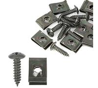 X AUTOHAUX 10 Sets 4.2x16mm Voiture Agrafes U Agrafe Vis Assortiment Vert Armée