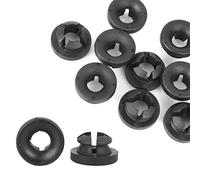 X AUTOHAUX 10pcs 20mm Noir Plastique Voiture Capuchon Barre Appui Clip Retenue