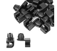 X AUTOHAUX 10pcs 25.4mm Plastique Voiture Capuchon Barre Appui Clip Retenue Noir