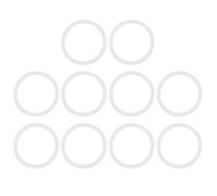 X AUTOHAUX 10Pcs Blanc Joints toriques en silicone, 42 mm OD 35 mm ID 3,5 mm de largeur VMQ Joint pour réparation de tuyaux de valves de compresseur