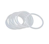 X AUTOHAUX 10Pcs Blanc Silicone Caoutchouc Joint Torique Joint Étanchéité pour Voiture 65mm x 4mm