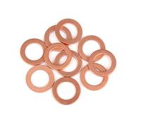 X AUTOHAUX 10pcs Cuivre Rondelle Plat Joint étanchéité Anneau pour Voiture 14 x 22 x 1.5mm