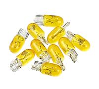 X AUTOHAUX 10pcs DC 12V T10 W5W LED Incandescent Tableau Bord Lumiere pour Voiture Jaune