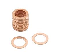 X AUTOHAUX 13mm Diamètre Intérieur Rondelles Cuivre étanchéité plate 20pcs
